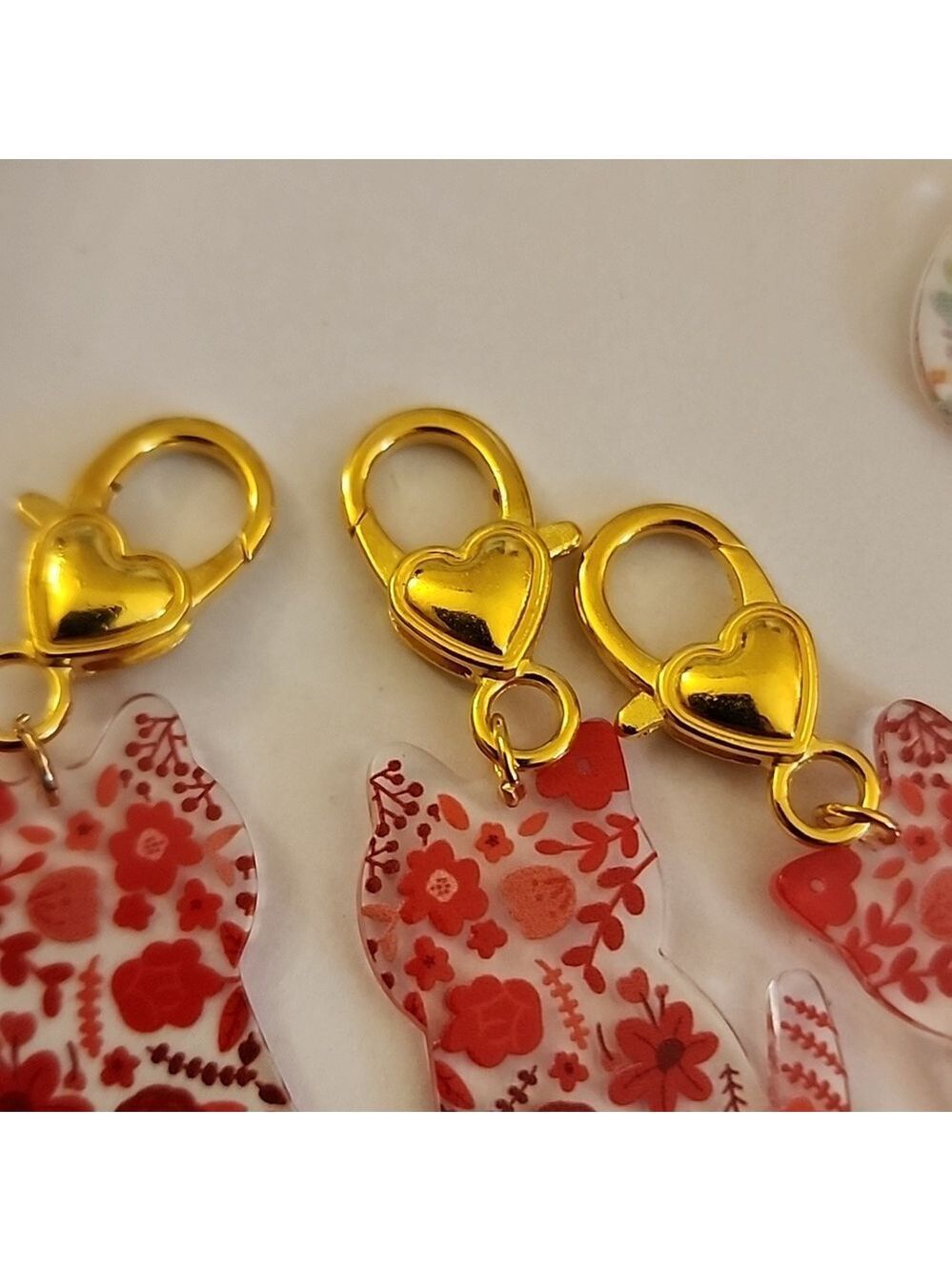 CAT ZIPPER Pull purse charm Or Charm bracelet Lobster claw clip closure - Picture 2 of 4